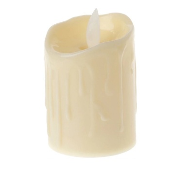 Alevli Led Mum Hareketli Alev Görünümlü Dekoratif Mum - 7Cm -