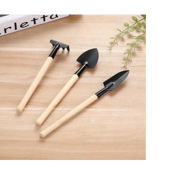 Mini Kazma Kürek Tırmık Seti - Portatif -