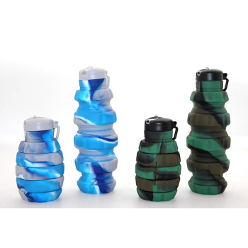 El Bombası Tasarımı Katlanabilir Portatif Silikon Su Şişesi 500 Ml Alk3139 -