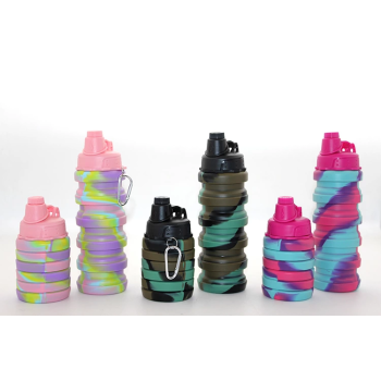 Katlanabilir Portatif Silikon Su Şişesi 500 Ml Alk3141 -