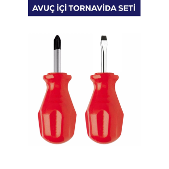 2li Avuç Içi Tornavida Seti Düz Yıldız -