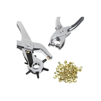 Kemer Delme Ve Perçin Pensesi Ikli Set Deri Plastik Delici -