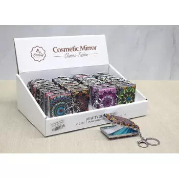 Taşlı El Aynası Anahtarlık Alk3768