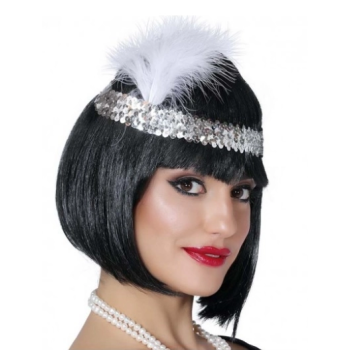 7039ler 8039ler Ve 9039lar Temalı Gümüş Renk Çarliston Saç Bandı -