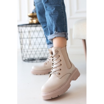 Daum Bej Cilt Bağcıklı Bot -