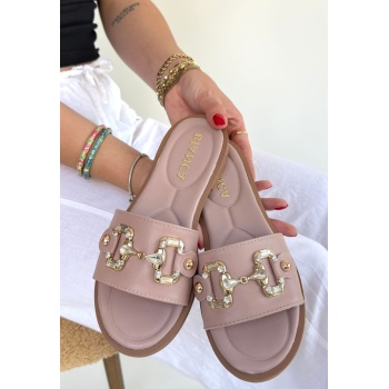 Toha Pudra Cilt Tokalı Terlik -