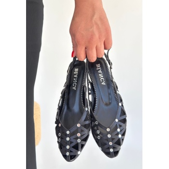 Faty Siyah Cilt Babet Ayakkabı -