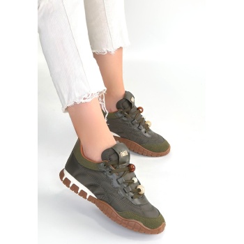 Tues Yeşik Nubuk Bağcıklı Spor Ayakkabı -