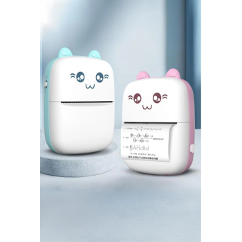 C9 Pembe Mini Yazıcı Taşınabilir Termal Yazıcı Kablosuz Bağlantı AP Kontrol Cep Yazıcısı