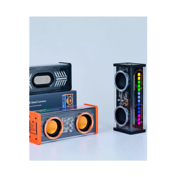 Şeffaf Mecha Müzik Tws Stereo Rgb İşıklı Hoparlör Kablosuz Bluetooth 5.0 Taşınabilir Hoparlör V9 -
