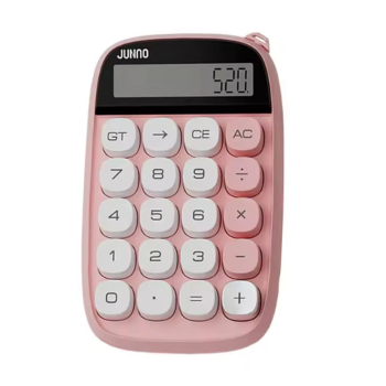 Sevimli Kare Tuşlu 10 Haneli Ldc Ekran Hesap Makinası Pembe -