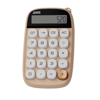 Sevimli Kare Tuşlu 10 Haneli Ldc Ekran Hesap Makinası Kahverengı -