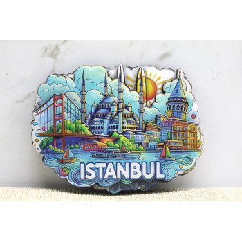 Ahşap İstanbul Temalı Magnet Alk4361 -