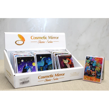 Hareketli Sulu Detaylı Kedi Figürlü El Aynası Alk4579 -