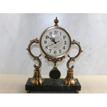 Altı Mermer Sarkaşlı Masa Üstü Saat Alk4321 -
