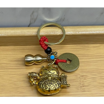 Metal Şans Ve Bereket Kedisi Anahtarlık Alk4467 -