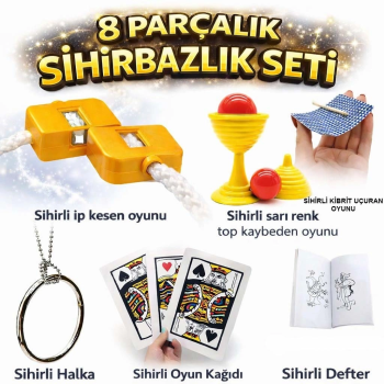 8’li Sihirbazlık Seti -