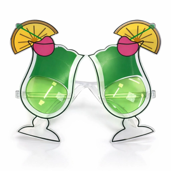 Kokteyl Bardak Parti Gözlüğü Yeşil Renk -