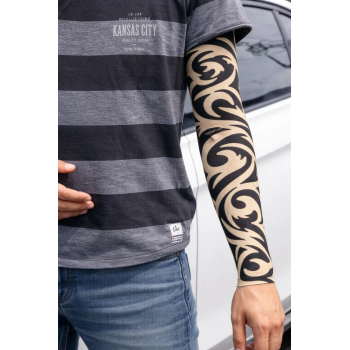 Giyilebilir Kol Dövmesi Çorap Dövme 3d Baskılı Kol Bacak Dövme 2 Adet Model 14 -