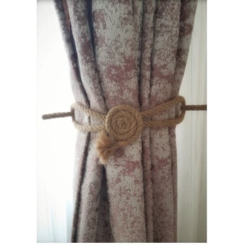 6 Adet Fon Perde Aksesuarı Braçol Tül Perde Tutacağı Perde Süsü Spiral Jüt Halat Estetiği -