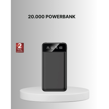 Taşınabilir 20.000 mAh Hızlı Şarj Powerbank 4 Çıkışlı -