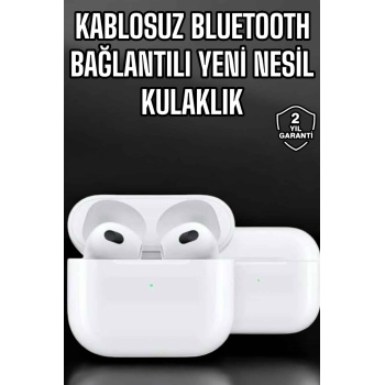 Bluetooth Kulaklık 3.Nesil Kablosuz Uzun Pil Ömrü Dokunmatik Kontrol -