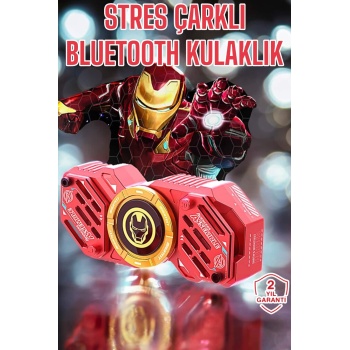 Stres Çarklı Bluetooth Kulaklık Kablosuz Kırmızı Yüksek Ses Kaliteli -
