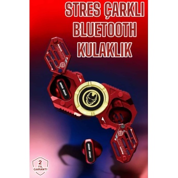 Bluetooth Kulaklık Stres Çarklı Döndürülebilir Uzun Şarj Süreli Oyuncu Kulaklığı -