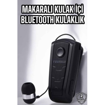 Makaralı Bluetooth Kulaklık Çağrı Cevaplama Kablolu Uzun Pil Ömrü -