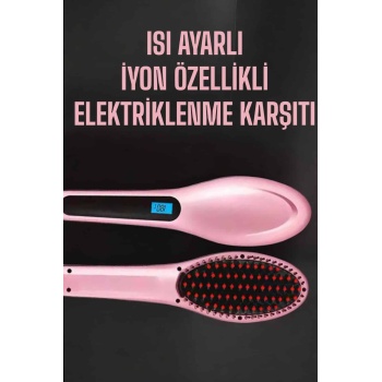 Fön Tarağı Saç Düzleştirici Sıkı Dişli Isı Ayarlı Elektriklenme Karşıtı -