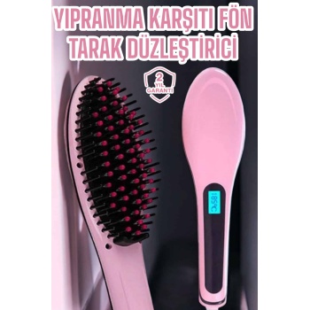 Fön Etkili Saç Düzleştirici Tarak Yıpranma Karşıtı Döner Kablo Isı Ayarlı -