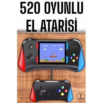 Gamepad Joystick 500 Oyunlu Retro Oyun Konsolu Tv Bağlantı Özellikli 2 Kişilik Destekli -