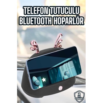 Bluetooth Hoparlör Telefon Tutuculu Akıllı Hoparlör Uzun Pil Ömrü -