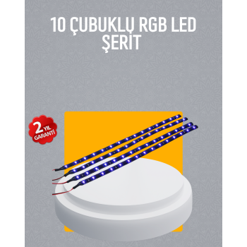 LED Yağmur Işığı Seti 10 Adet Meteor Çubuk Aydınlatma -