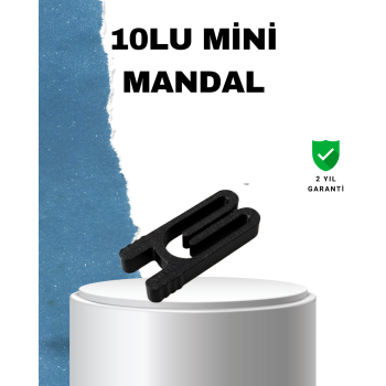 Tekrar Kullanılabilir Poşet Mandalı Siyah 10 Adet -