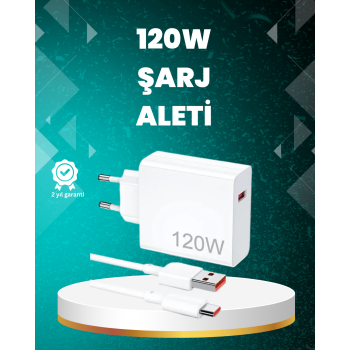 120 Watt Güçlü Hızlı Şarj Adaptörü Huawei P30 P40 Mate 20 Pro Uyumlu -
