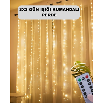 Uzaktan Kumandalı Perde Tipi Günışığı Peri Led Işık Dekorasyon -