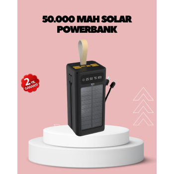 Kamp ve Outdoor Kullanıma Uygun Güneş Panelli Powerbank -