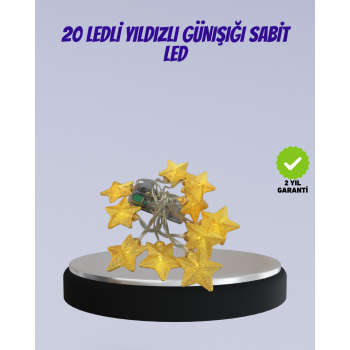 Yıldız Figürlü Led Şerit Işık 5m İç Mekan Dekor Aydınlatma -