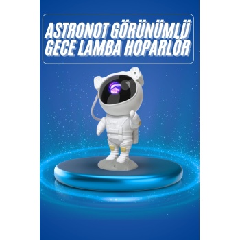 Projeksiyon Astronot Lamba Speaker Sevimli Astronot Bluetooth Hoparlör -