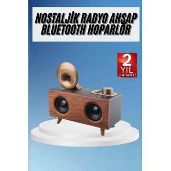 Gramafon Radyo Bluetooth Hoparlör Nostaljik Radyo FM Radyo -