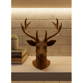 Kahverengi Geyik Biblo 23 cm Dekoratif Şık Tasarım -