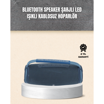 Hafif ve Dayanıklı Renkli Işıklı Taşınabilir Müzik Hoparlörü -