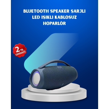 IPX5 Su Geçirmez Taşınabilir Bluetooth Hoparlör Renkli Işıklı -