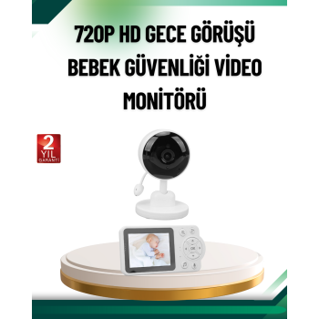 Sesli ve Görüntülü Bebek Kamerası Sıcaklık Takipli -