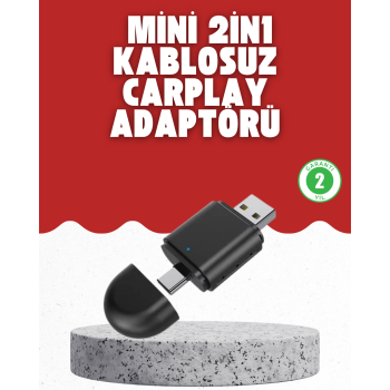 Kablosuz CarPlay Dönüştürücü – Akıllı Tak & Çalıştır Araç Adaptörü -