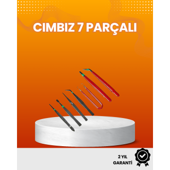 7’li Hassas Uçlu Cımbız Seti Antistatik ESD Kaplamalı Profesyonel -