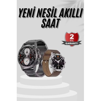 Akıllı Saat Çelik Kordon Çağrı Cevaplama Amoled Ekran Titreşimli Uyku ve Sağlık Takibi -