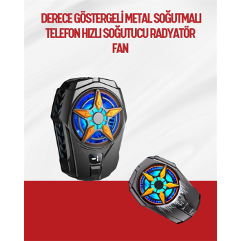 Oyunlar İçin Telefon Soğutucu – 65-85 mm Uyumlu, Dijital Ekranlı -