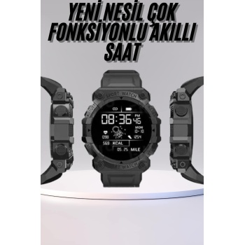 Yeni Nesil Çok Fonksiyonlu Uyku ve Sağlık Takibi Yapabilen Siyah -